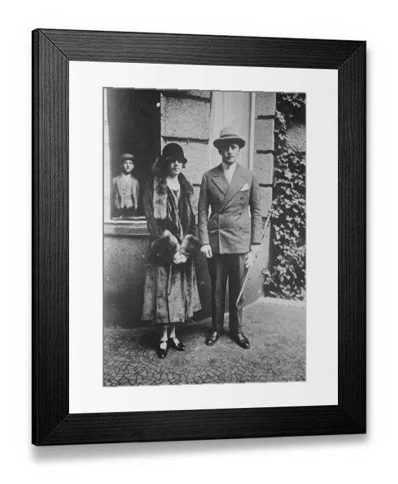 Framed Print : Prince Phillip of Hesse and his bride Princess Mafalda of Italy in Berlin 15 October