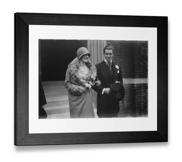 Framed Print : A Naval bridegroom. The marriage between Lt Com Allan Peachey RN, and Mrs Nina Framed Print : A Naval bridegroom. The marriage between Lt Com Allan Peachey RN, and Mrs Nina