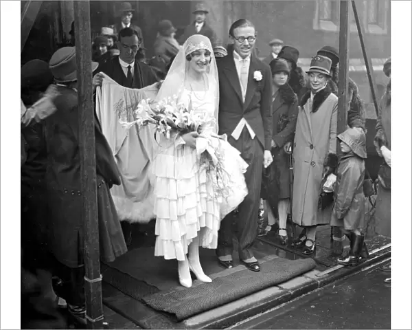 Wedding of Mr Spencer Curtis Brown and Miss Enid Jean Watson at St Columbas Pont Street, London