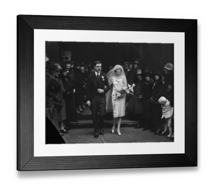 Framed Print : Wedding. Lord Ashley was married to Misss Hawkes at St Pauls Church, Knightsbridge, London