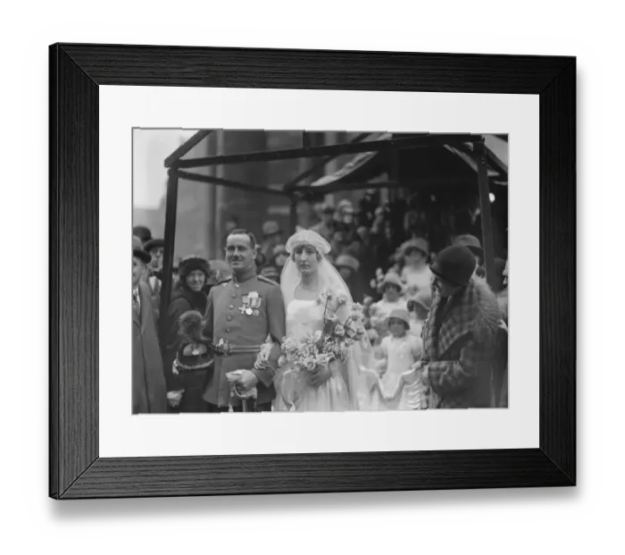 Framed Print : Tuesdays wedding. The marriage between Flt Lt Denys Gilley, DFC, RAF Framed Print : Tuesdays wedding. The marriage between Flt Lt Denys Gilley, DFC, RAF