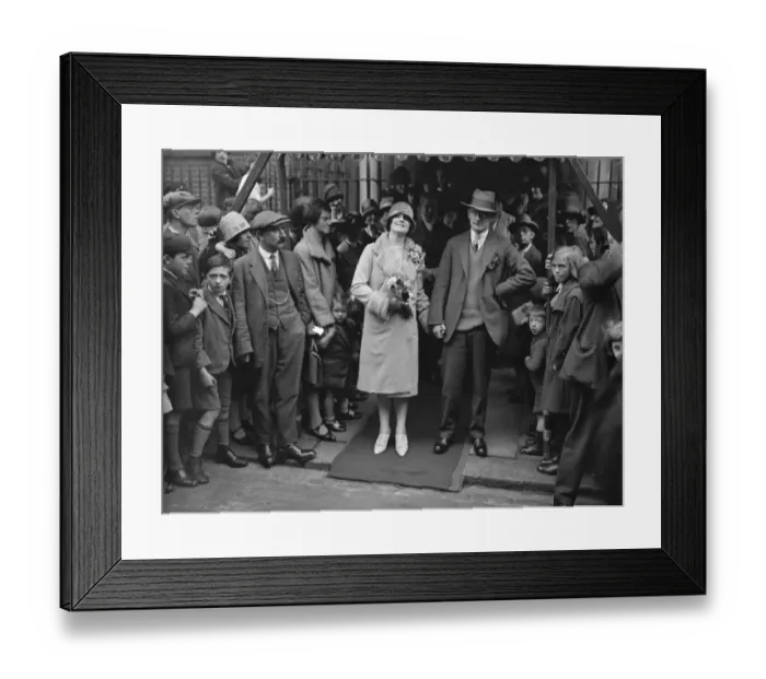 Framed Print : Wedding. Mr Sean O Casey and Miss E Carey were married at the Church of All Souls Framed Print : Wedding. Mr Sean O Casey and Miss E Carey were married at the Church of All Souls