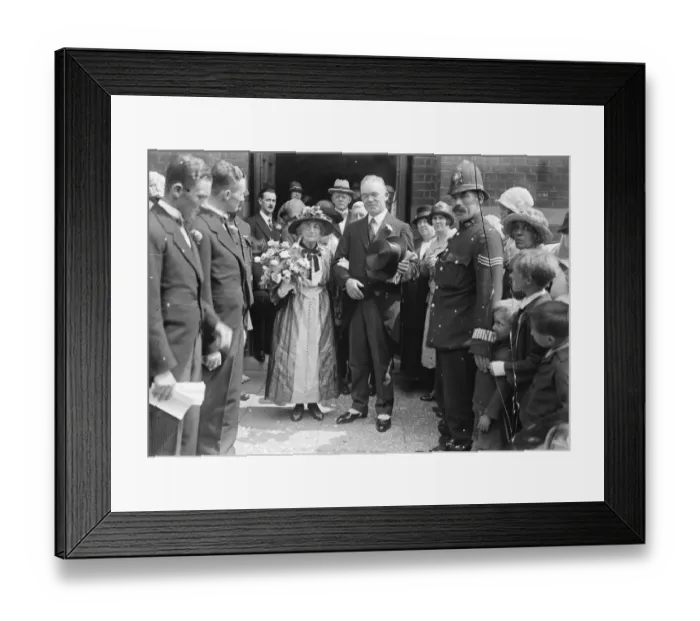 Framed Print : Daughter of the Kings special police guard weds Miss N McBrien was married