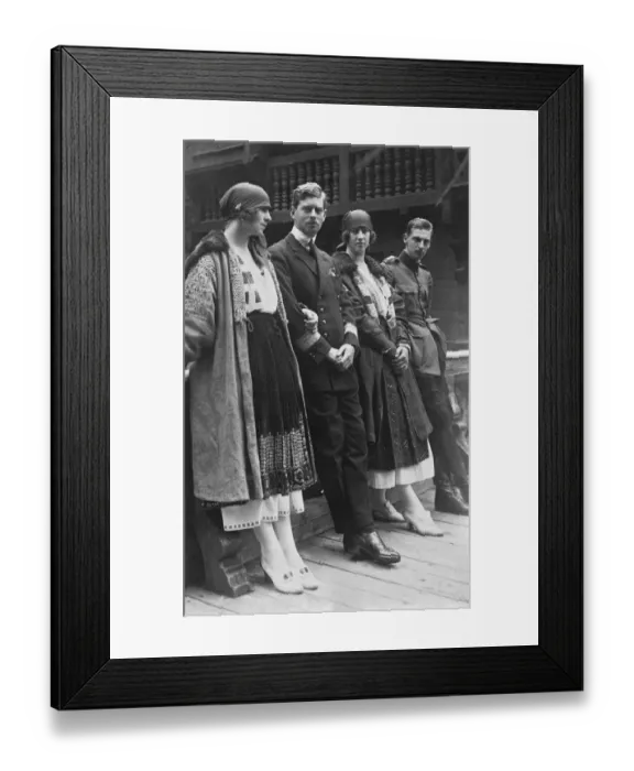 Framed Print : A Handsome Royal Quartet The Crown Princess and Crown Prince of Romania, with Framed Print : A Handsome Royal Quartet The Crown Princess and Crown Prince of Romania, with