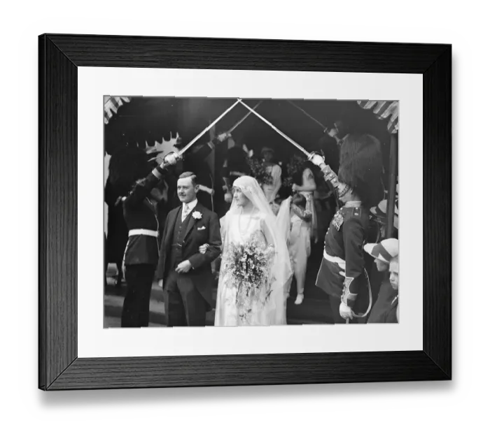 Framed Print : The Honourable Diamond Hardinge weds. The Hon Diamond Hardinge and Captain R Abercromby Framed Print : The Honourable Diamond Hardinge weds. The Hon Diamond Hardinge and Captain R Abercromby