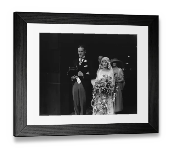 Framed Print : American Millionaires Daughter Weds Oxford Scholar The wedding of Miss Alicia Dupont