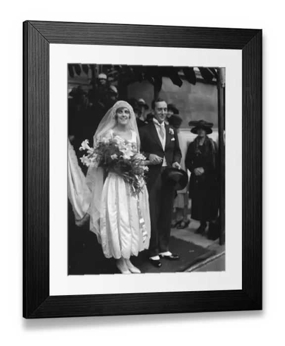 Framed Print : Wedding. The marriage between Capt K L Bodenham and Miss R Strickland took place Framed Print : Wedding. The marriage between Capt K L Bodenham and Miss R Strickland took place