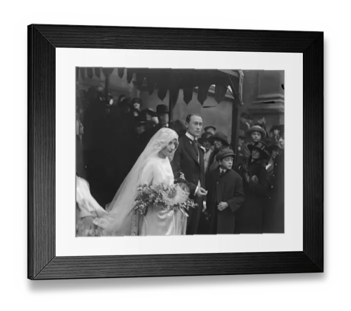 Framed Print : Sir William Tyrrells daughter weds. Miss Margaret J M Tyrrell, elder daughter Framed Print : Sir William Tyrrells daughter weds. Miss Margaret J M Tyrrell, elder daughter