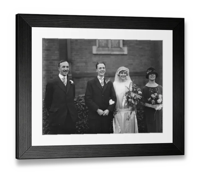 Framed Print : Cambridge Athletes wedding Mr E D Mountain and Miss M Pickford were married Framed Print : Cambridge Athletes wedding Mr E D Mountain and Miss M Pickford were married
