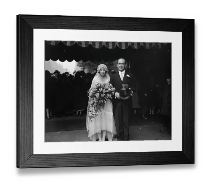 Framed Print : Wedding. The wedding took place at Holy Trinity, Sloane St, of Brig Gen G H Cater Framed Print : Wedding. The wedding took place at Holy Trinity, Sloane St, of Brig Gen G H Cater