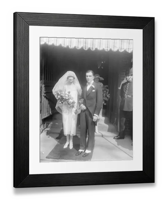 Framed Print : Well known rugby player weds. Mr Peter W Adams, the well known Harlequin forward Framed Print : Well known rugby player weds. Mr Peter W Adams, the well known Harlequin forward