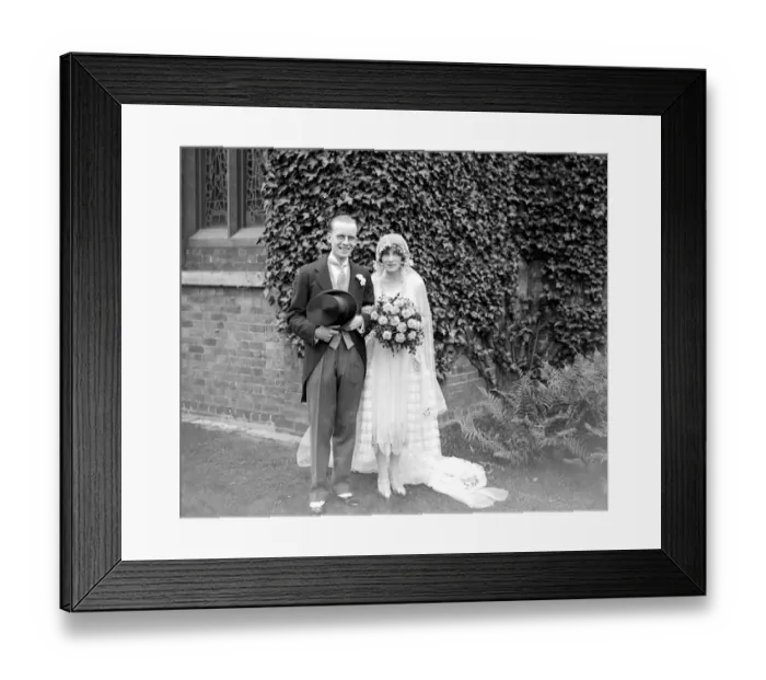 Framed Print : Mr Cecil J. Sainsbury and Miss Hilda Grace Plumridge (A cashier at the firms new Framed Print : Mr Cecil J. Sainsbury and Miss Hilda Grace Plumridge (A cashier at the firms new