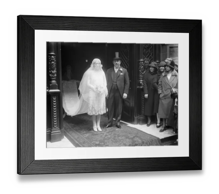 Framed Print : Wedding. The marriage took place at St Martin in the Fields of Mr A J V Venables