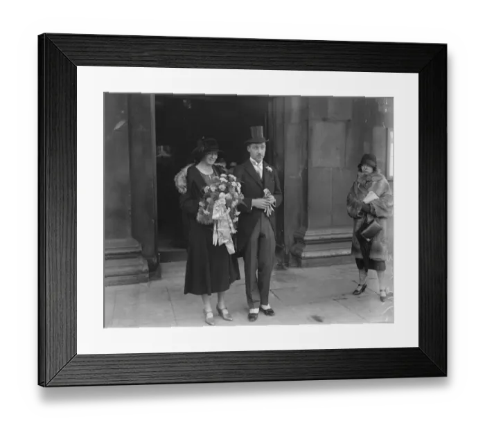 Framed Print : London journalists wedding Mr A P McDougall was married to Miss V Foster at St Framed Print : London journalists wedding Mr A P McDougall was married to Miss V Foster at St