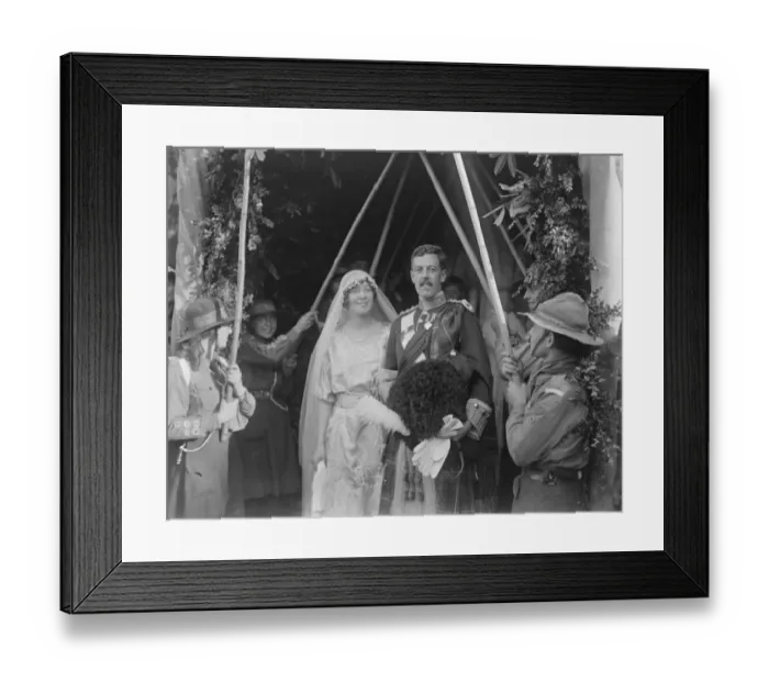 Framed Print : Marquesss daughter married Lady Phyllis Harvey and Captain Duncan Macrae were Framed Print : Marquesss daughter married Lady Phyllis Harvey and Captain Duncan Macrae were