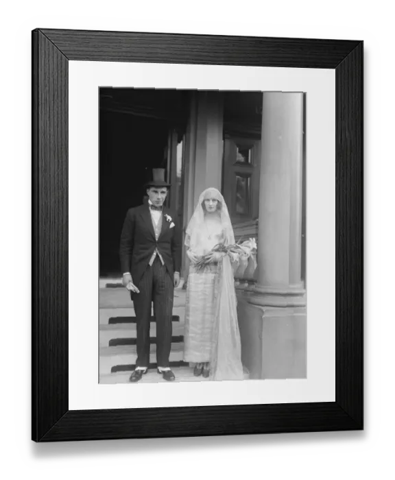 Framed Print : Lady June Butlers wedding. Lady June Butler was married to Mr Js Charlton at Brompton Oratory Framed Print : Lady June Butlers wedding. Lady June Butler was married to Mr Js Charlton at Brompton Oratory