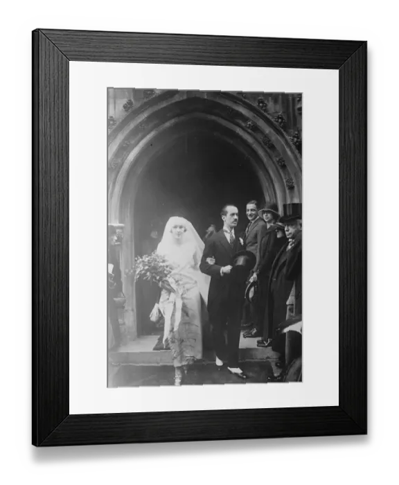 Framed Print : Millionaire Romance Miss Joan Steven leaving the British Embassy Church, Paris Framed Print : Millionaire Romance Miss Joan Steven leaving the British Embassy Church, Paris