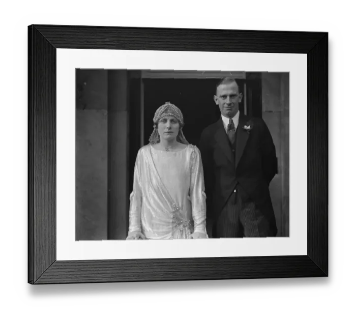 Framed Print : Yorkshire society wedding. At All Saints Church, Brompton by Sawdon, Capt H Framed Print : Yorkshire society wedding. At All Saints Church, Brompton by Sawdon, Capt H