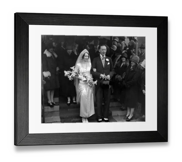 Framed Print : Wedding of Lieut E. P. M. Davis, A. F. C, A. M. and Miss Frederika Van Der Goes (daughter Framed Print : Wedding of Lieut E. P. M. Davis, A. F. C, A. M. and Miss Frederika Van Der Goes (daughter