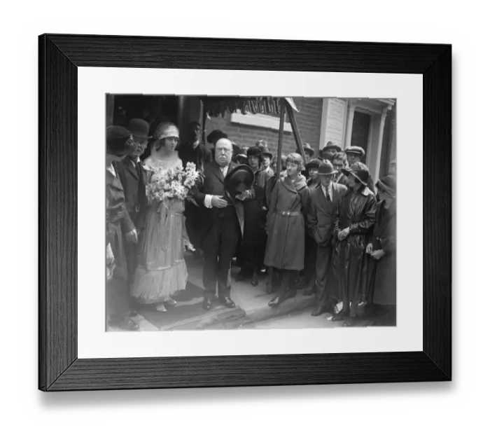 Framed Print : Lord Vaux of Harrowden weds. The marriage of Lord Vaux of Harrowden and Mrs Cecil de Trafford Framed Print : Lord Vaux of Harrowden weds. The marriage of Lord Vaux of Harrowden and Mrs Cecil de Trafford