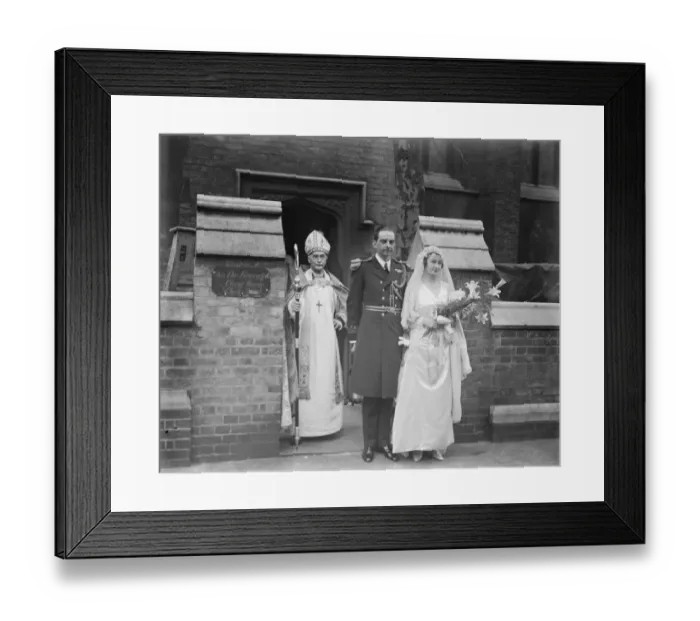 Framed Print : Naval officers wedding The Bishop of London officiated at the at the marriage Framed Print : Naval officers wedding The Bishop of London officiated at the at the marriage