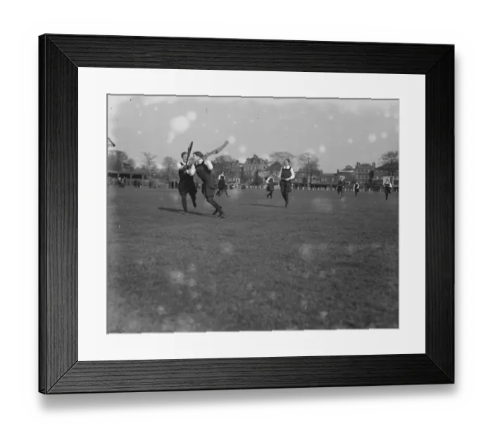 Framed Print : Ladies lacrosse at Richmond. Roedean school versus lady professionals Framed Print : Ladies lacrosse at Richmond. Roedean school versus lady professionals