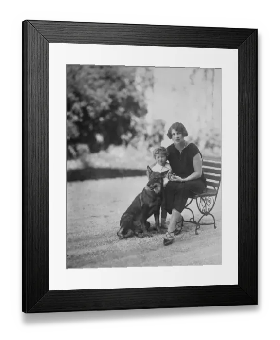 Framed Print : Mother and son. A homely picture of the Crown Pincess Helen of Romania with her Framed Print : Mother and son. A homely picture of the Crown Pincess Helen of Romania with her