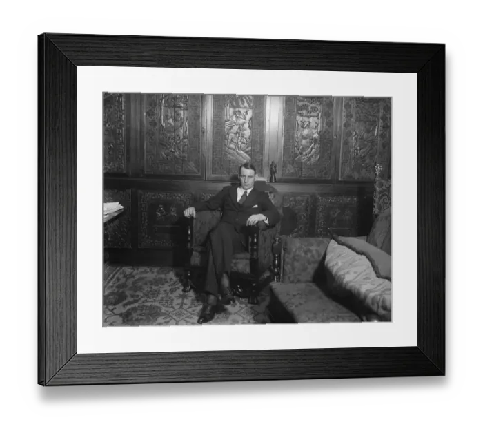 Framed Print : The Crown Prince of Denmark photographed at the Danish Legation. 12 December 1927 Framed Print : The Crown Prince of Denmark photographed at the Danish Legation. 12 December 1927