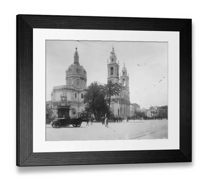 Framed Print : Lisbon, The Basilica da Estrella. 8 April 1927 Framed Print : Lisbon, The Basilica da Estrella. 8 April 1927