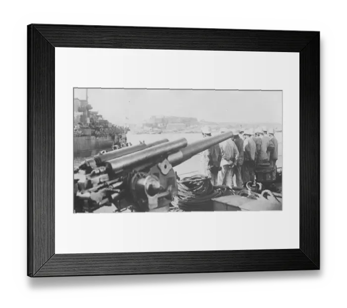 Framed Print : With the Italians at Corfu Corfu as seen from one of the Italian warships 8 September Framed Print : With the Italians at Corfu Corfu as seen from one of the Italian warships 8 September