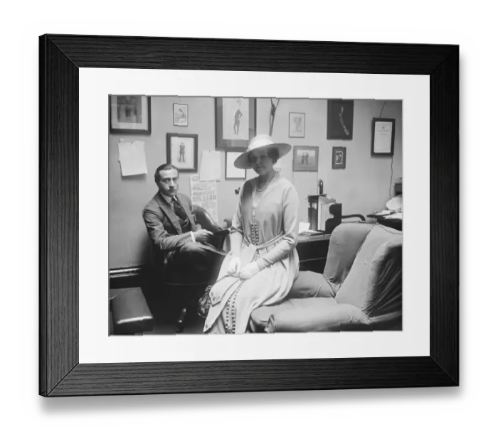 Framed Print : Miss Marie Blanche and her fiance Mr E Lewis 16 June 1917