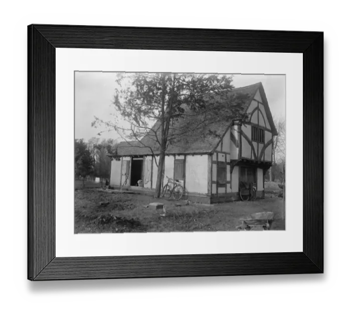 Framed Print : Fight for 600 year old cottage. Owing to the public spirit of the Epsom Council