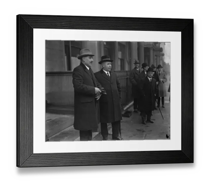 Framed Print : New effort to end rail deadlock. Conference at Eccleston Square Mr John Bromley ( right ) Framed Print : New effort to end rail deadlock. Conference at Eccleston Square Mr John Bromley ( right )