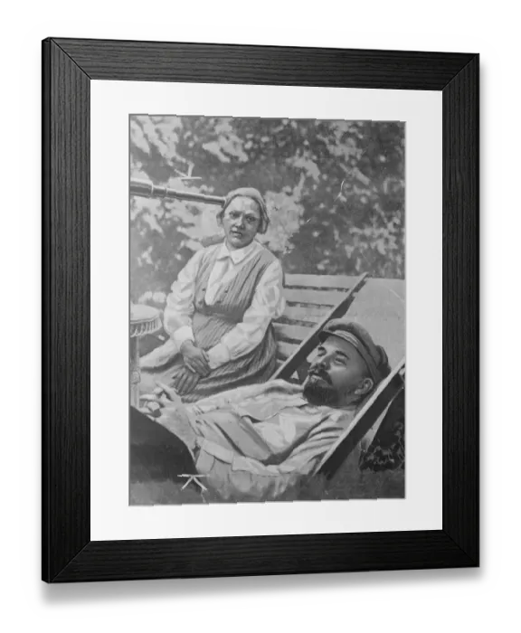 Framed Print : Lenin Rests Lenin and his wife at the telescope in the garden of the villa where Framed Print : Lenin Rests Lenin and his wife at the telescope in the garden of the villa where