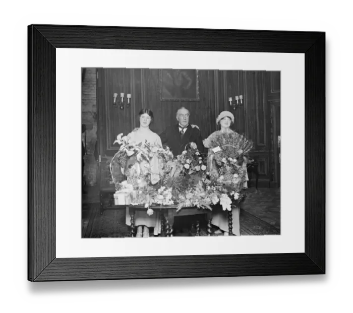 Framed Print : Miss Isabel Jay in play she wrote herself, joined by husband and daughter on her Framed Print : Miss Isabel Jay in play she wrote herself, joined by husband and daughter on her