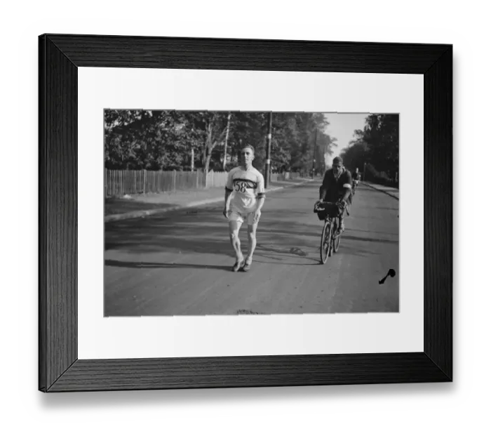 Framed Print : Surrey Walking Club Race Grayson Stone en route 15 September 1923 Framed Print : Surrey Walking Club Race Grayson Stone en route 15 September 1923