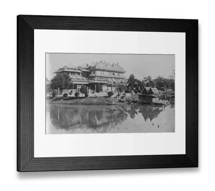 Framed Print : Siamese Royal Residence which has been formally opened by the new King as a hotel