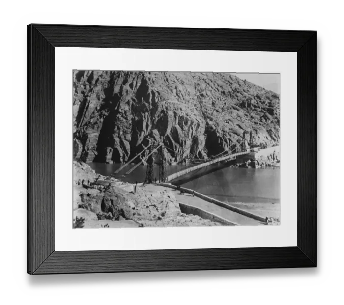 Framed Print : Scene of bitter fighting in Afghanistan. The fine Diroontah bridge which crosses Framed Print : Scene of bitter fighting in Afghanistan. The fine Diroontah bridge which crosses