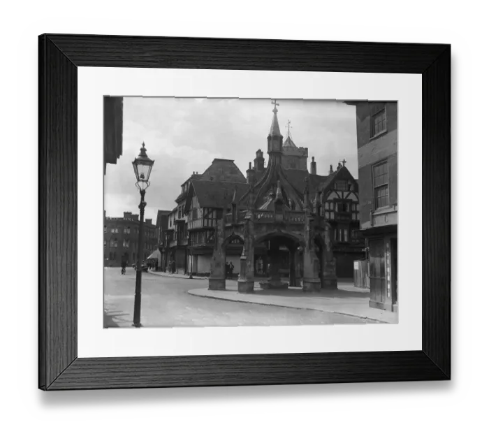 Framed Print : The Poultry Cross and Silver Street in Salisbury. 18 July 1923 Framed Print : The Poultry Cross and Silver Street in Salisbury. 18 July 1923