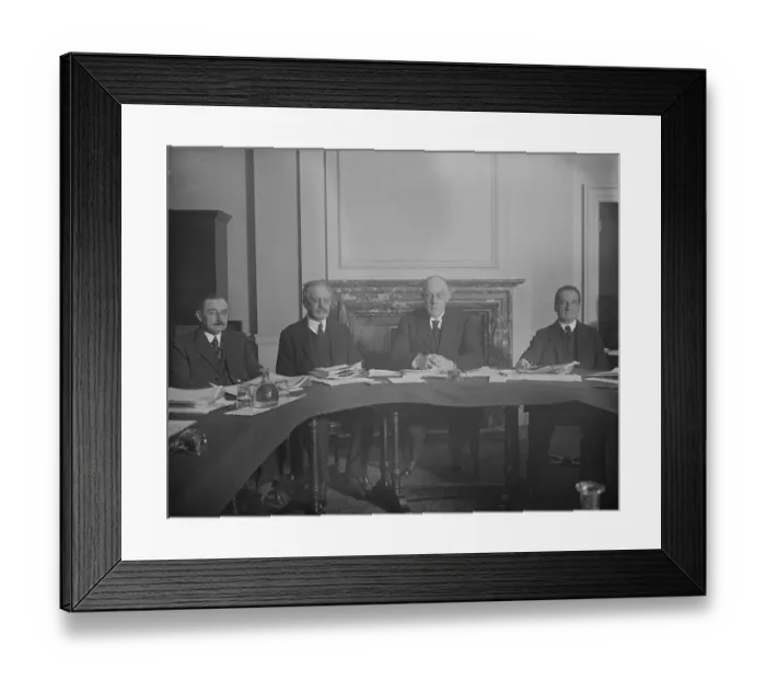 Framed Print : First meeting of Royal Commission on food prices at the Board of Trade offices. Sir Framed Print : First meeting of Royal Commission on food prices at the Board of Trade offices. Sir