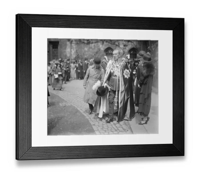 Framed Print : Installation service of knights held in Westminster Abbey. Sir George Paget, leaving Framed Print : Installation service of knights held in Westminster Abbey. Sir George Paget, leaving