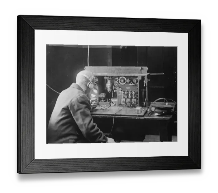 Framed Print : The Marconi wireless telephone set at the Mersey Docks and Harbour Board offices Framed Print : The Marconi wireless telephone set at the Mersey Docks and Harbour Board offices