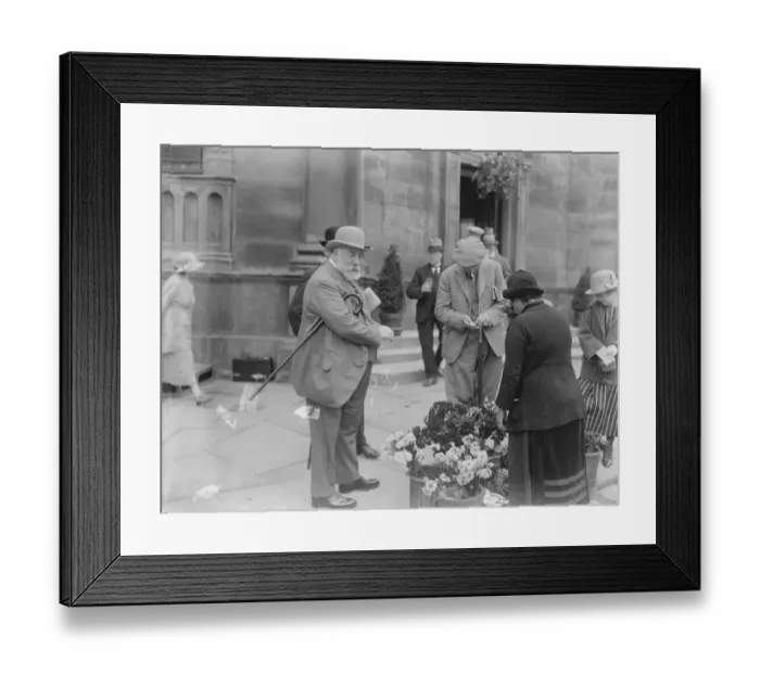 Framed Print : Taking the waters at Harrogate. Many well known Society people are amongst Framed Print : Taking the waters at Harrogate. Many well known Society people are amongst