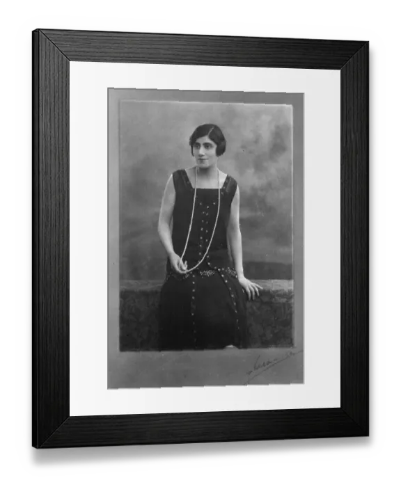 Framed Print : Miss Louise Andree Coury, a sister of Capt V C, who is a member of the Institute of Journalists