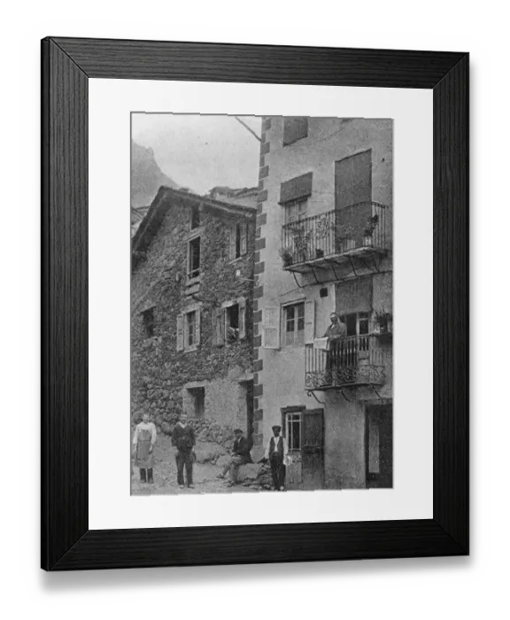 Framed Print : Republic of Andorra. Encamps, the house of the Syndic, or President of the miniature State Framed Print : Republic of Andorra. Encamps, the house of the Syndic, or President of the miniature State