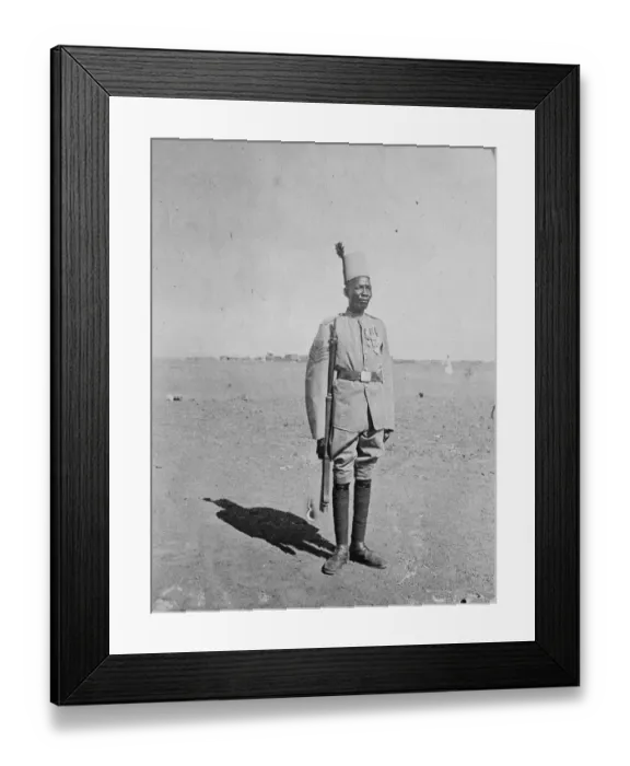 Framed Print : A colour sergeant of a Sudanese battlalion of the Egyptian Army. 1 December 1924 Framed Print : A colour sergeant of a Sudanese battlalion of the Egyptian Army. 1 December 1924