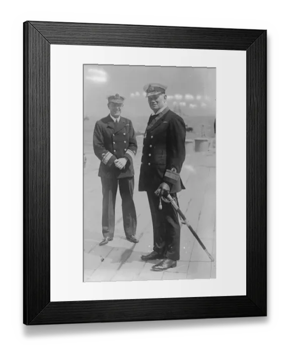 Framed Print : Admiral Osmond De B Brock ( left ) and Vice Admiral Sir William Nicholson ( on right Framed Print : Admiral Osmond De B Brock ( left ) and Vice Admiral Sir William Nicholson ( on right