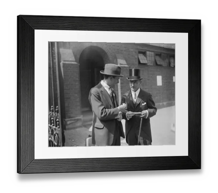 Framed Print : Oxford versus Cambridge at Lords. Admiral Jellicoe arriving for the match. 6 Framed Print : Oxford versus Cambridge at Lords. Admiral Jellicoe arriving for the match. 6