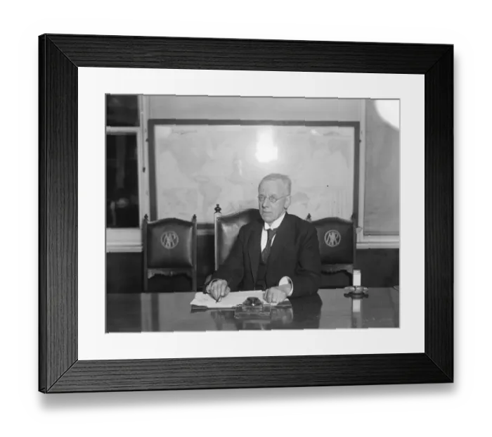 Framed Print : Mr Mcara ( N P A ) in board room. February 1927
