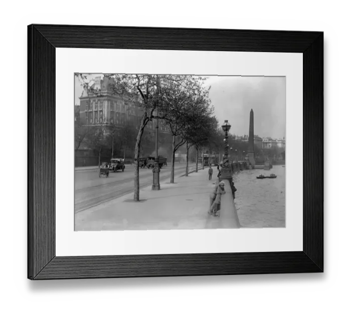 Framed Print : The Victorian Embankment. Cleapatras Needle. 4 May 1923 Framed Print : The Victorian Embankment. Cleapatras Needle. 4 May 1923